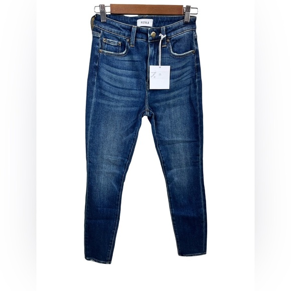 NWT Pistola Aline Aspire High Rise Skinny Stretch Denim Jeans Blue Size 26 - Picture 3 of 13